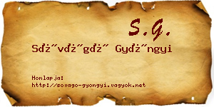 Sóvágó Gyöngyi névjegykártya