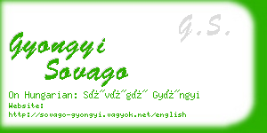 gyongyi sovago business card